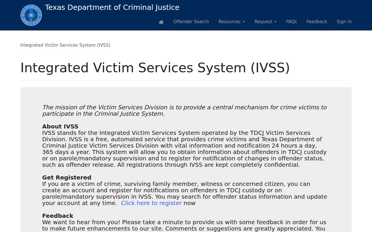 Texas custody notification for Pecos County criminal cases